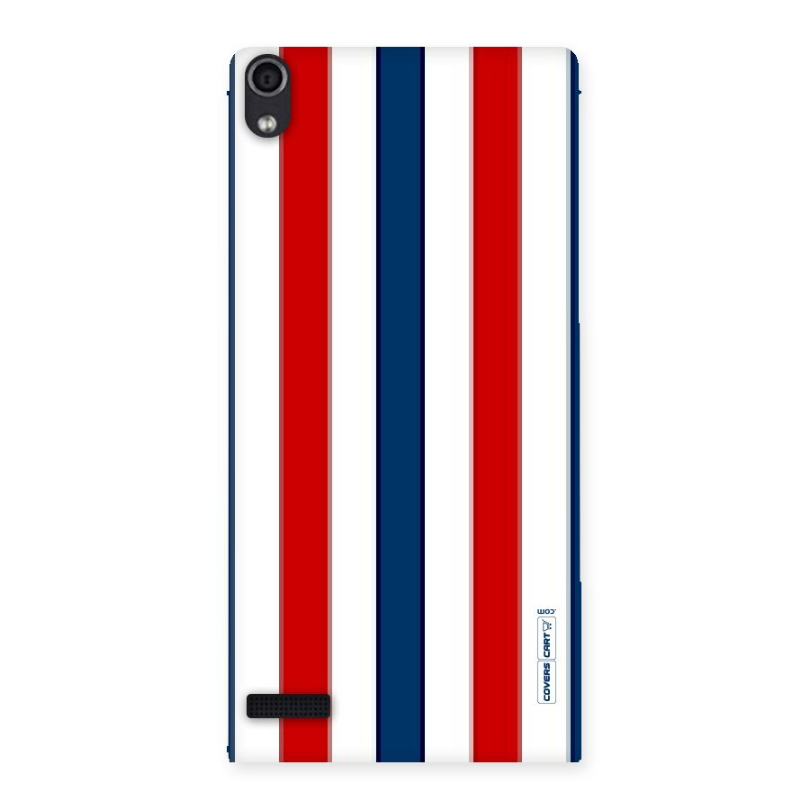 Tricolor Stripes Back Case for Ascend P6
