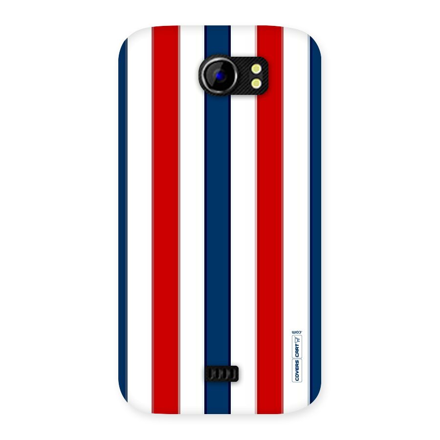 Tricolor Stripes Back Case for Micromax Canvas 2 A110