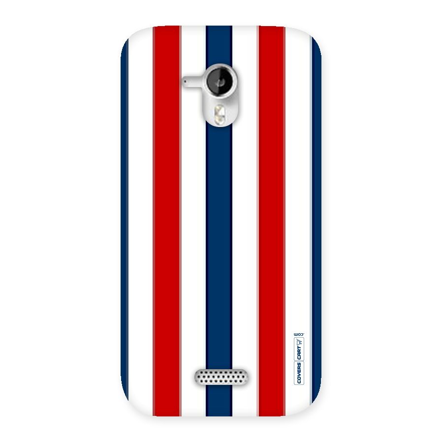 Tricolor Stripes Back Case for Micromax Canvas HD A116