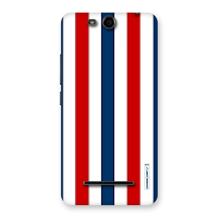 Tricolor Stripes Back Case for Micromax Canvas Juice 3 Q392