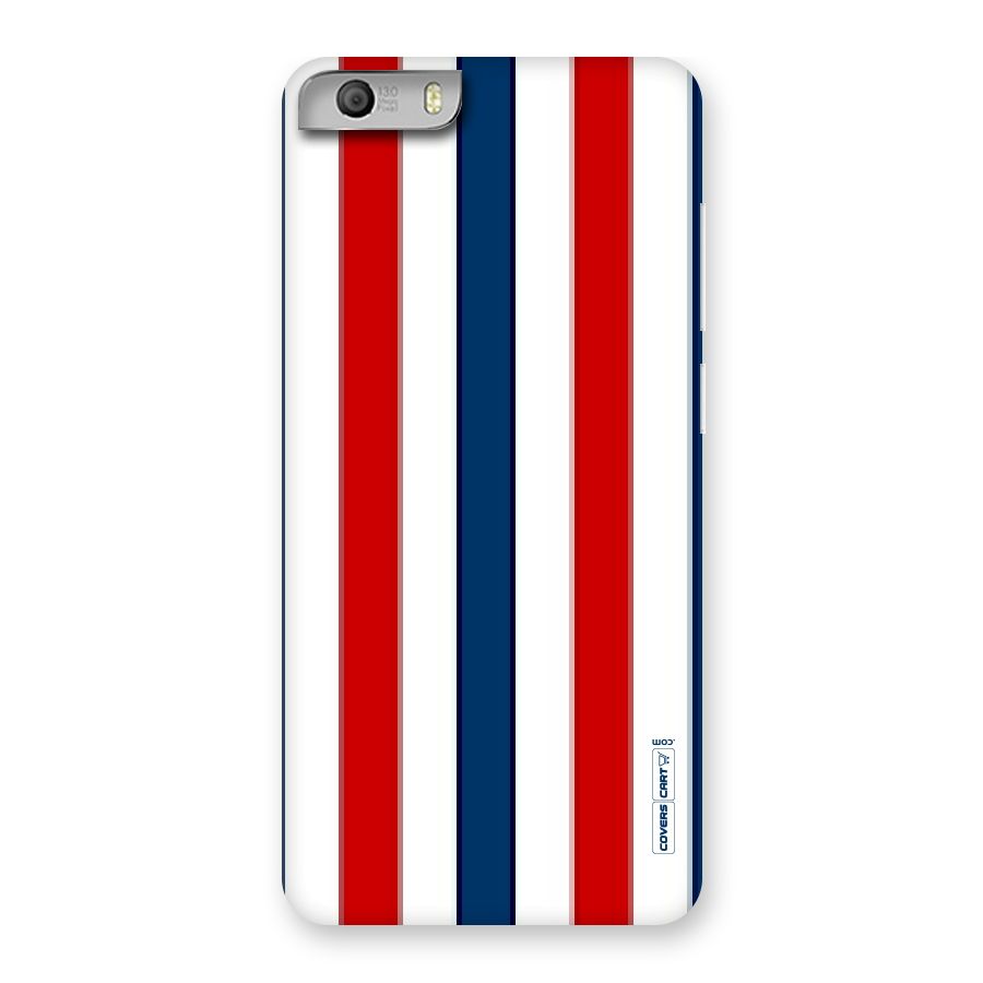 Tricolor Stripes Back Case for Micromax Canvas Knight 2