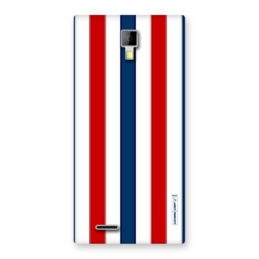 Tricolor Stripes Back Case for Micromax Canvas Xpress A99