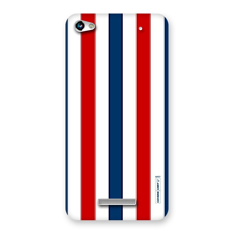 Tricolor Stripes Back Case for Micromax Hue 2