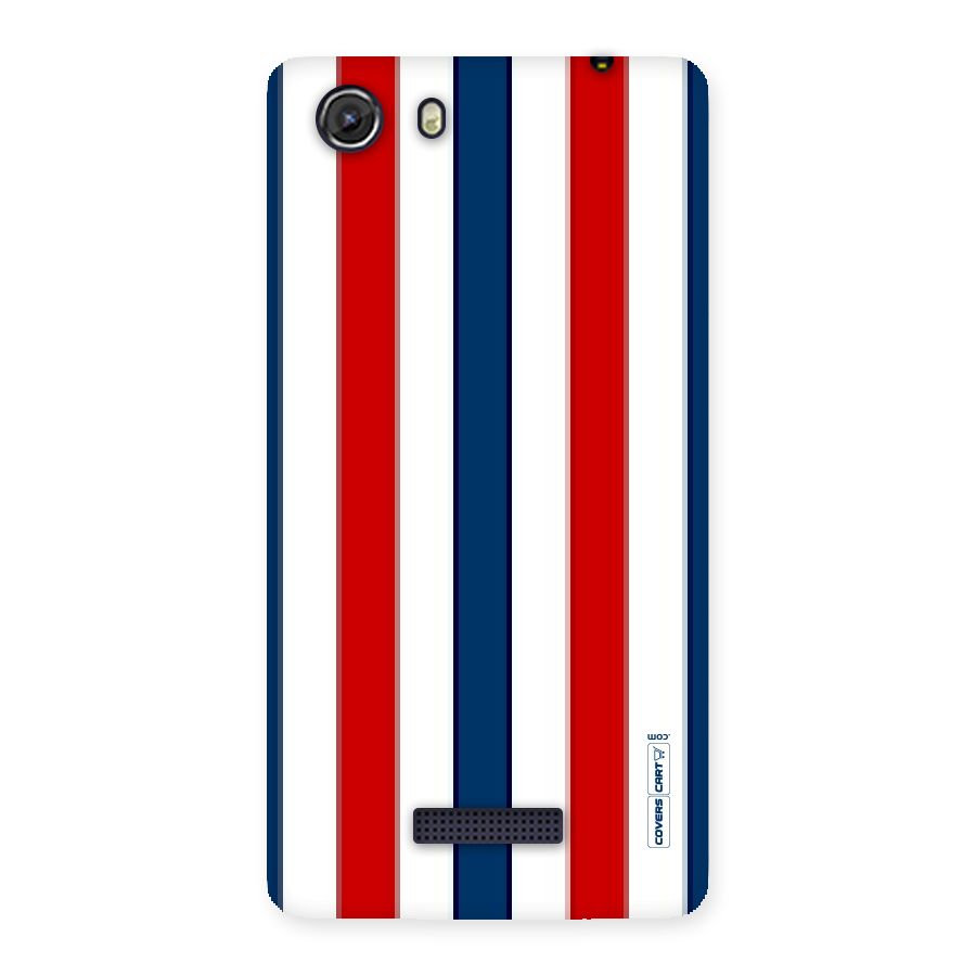 Tricolor Stripes Back Case for Micromax Unite 3