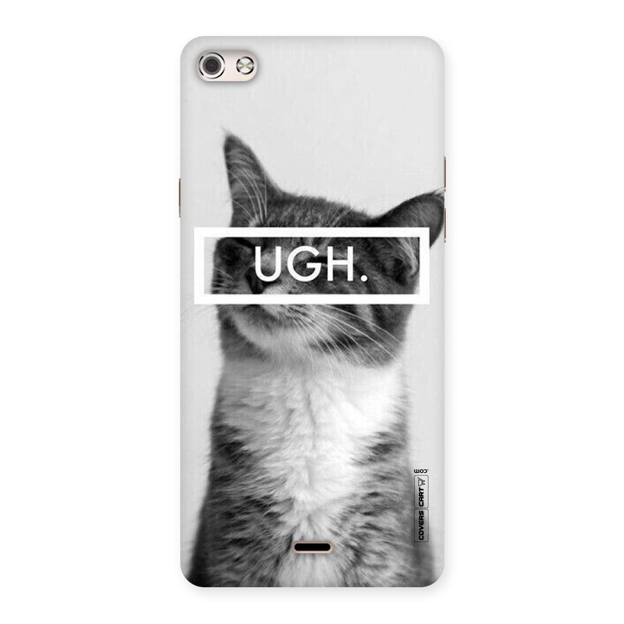 Ugh Kitty Back Case for Micromax Canvas Silver 5