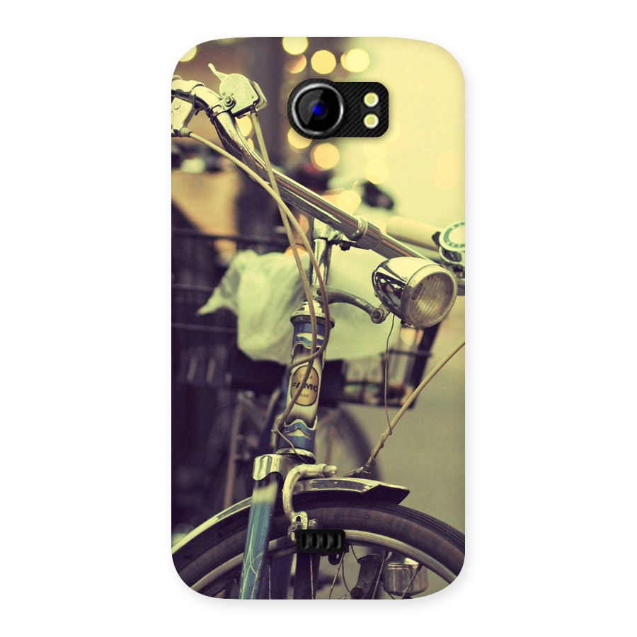 Vintage Bicycle Back Case for Micromax Canvas 2 A110