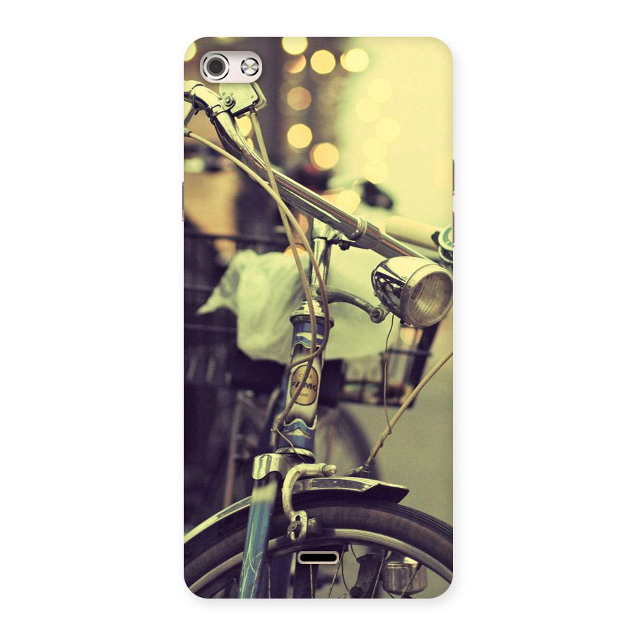Vintage Bicycle Back Case for Micromax Canvas Silver 5