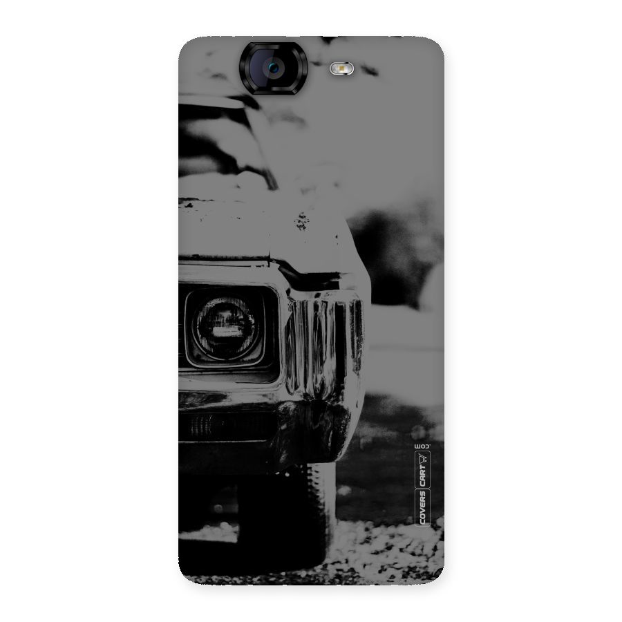 Vintage Car Black and White Back Case for Canvas Knight A350