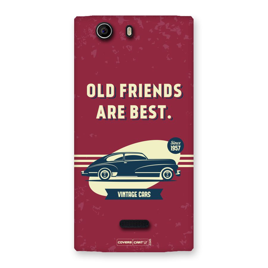 Old Friends Vintage Car Back Case for Canvas Nitro 2