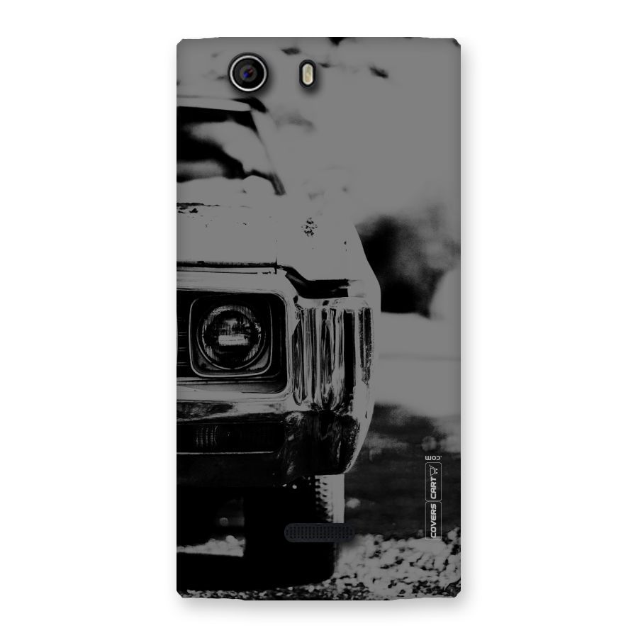 Vintage Car Black and White Back Case for Canvas Nitro 2 E311