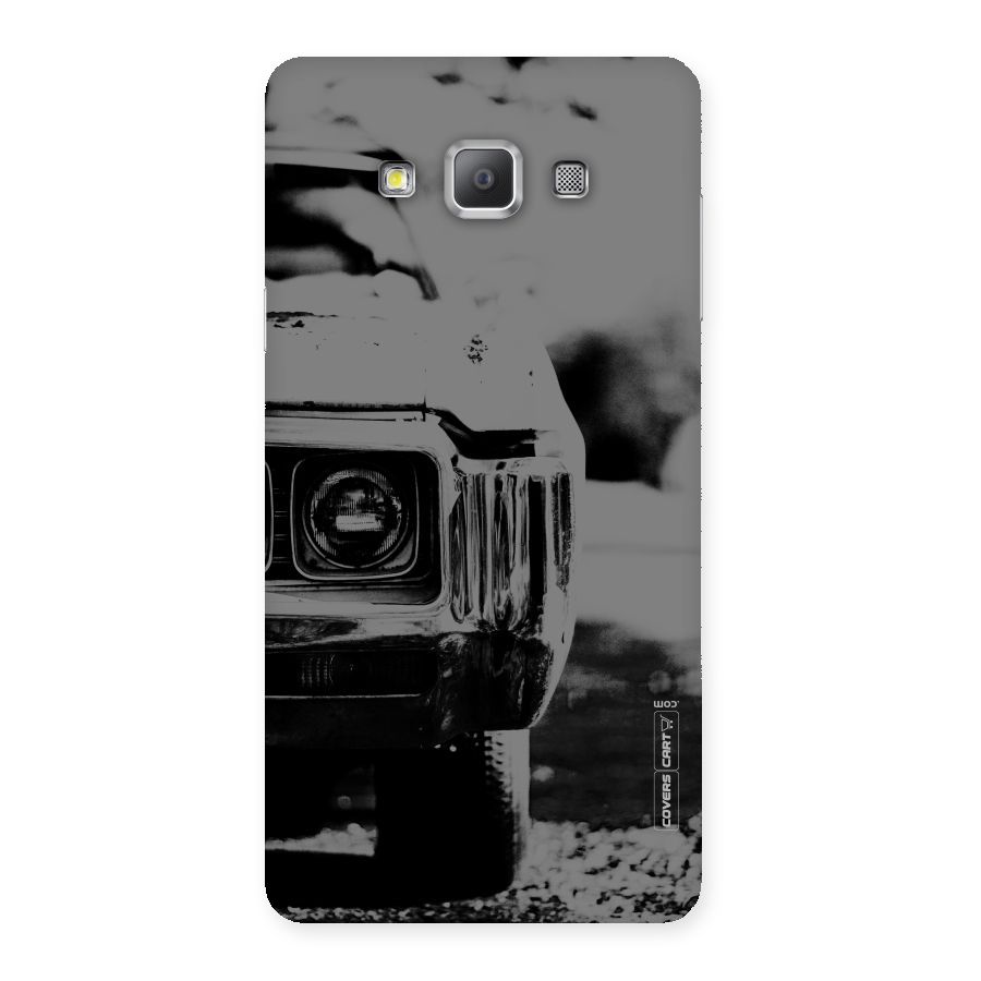 Vintage Car Black and White Back Case for Galaxy A7