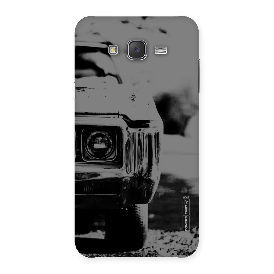 Vintage Car Black and White Back Case for Galaxy J7