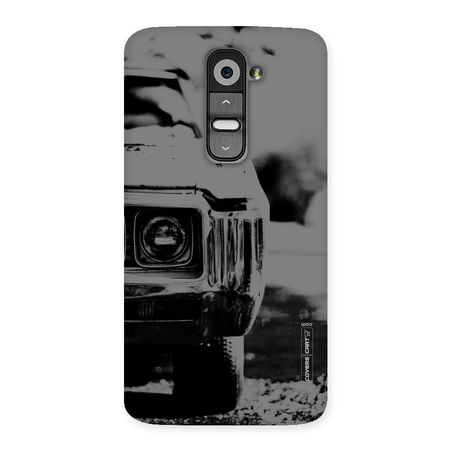 Vintage Car Black and White Back Case for LG G2