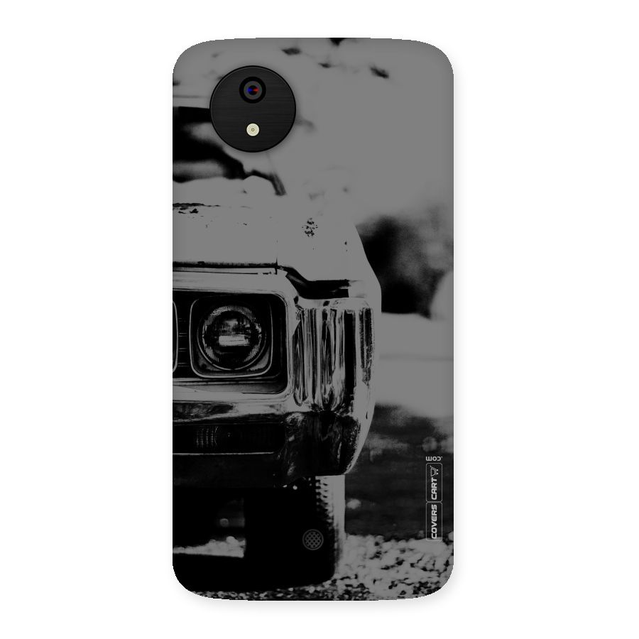 Vintage Car Black and White Back Case for Micromax Canvas A1