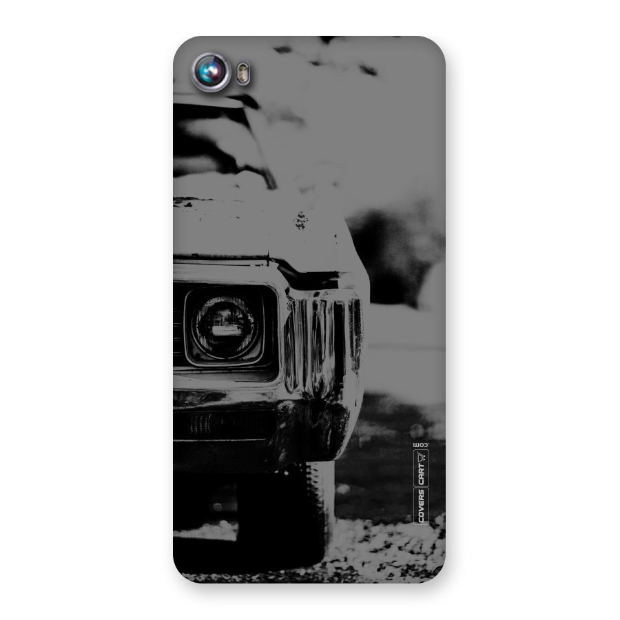 Vintage Car Black and White Back Case for Micromax Canvas Fire 4 A107