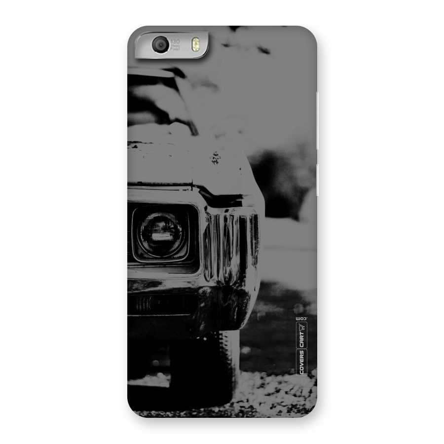 Vintage Car Black and White Back Case for Micromax Canvas Knight 2