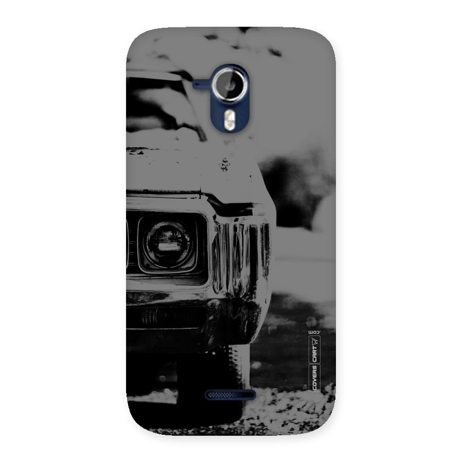 Vintage Car Black and White Back Case for Micromax Canvas Magnus A117