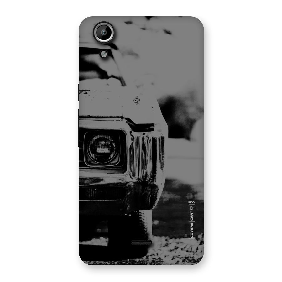 Vintage Car Black and White Back Case for Micromax Canvas Selfie Lens Q345