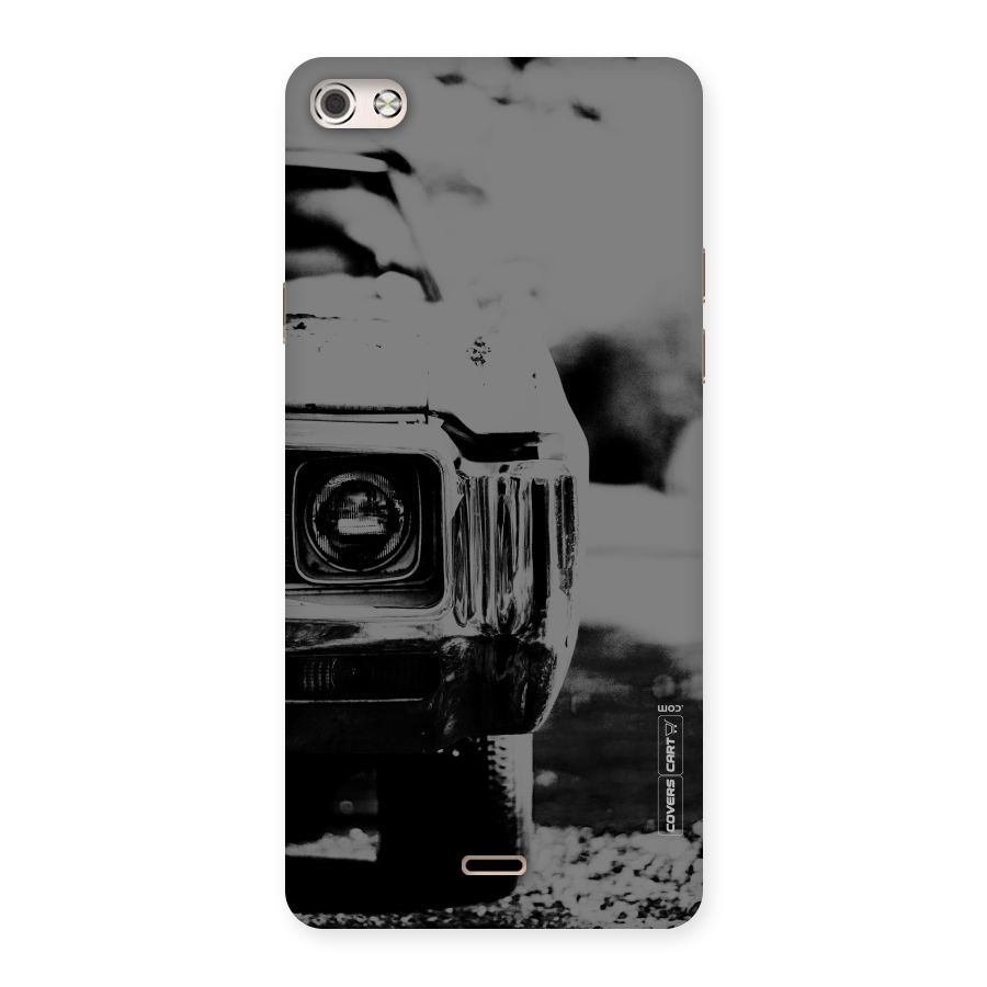 Vintage Car Black and White Back Case for Micromax Canvas Silver 5