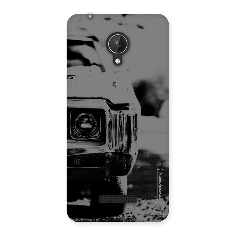 Vintage Car Black and White Back Case for Micromax Canvas Spark Q380
