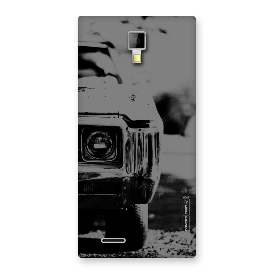 Vintage Car Black and White Back Case for Micromax Canvas Xpress A99