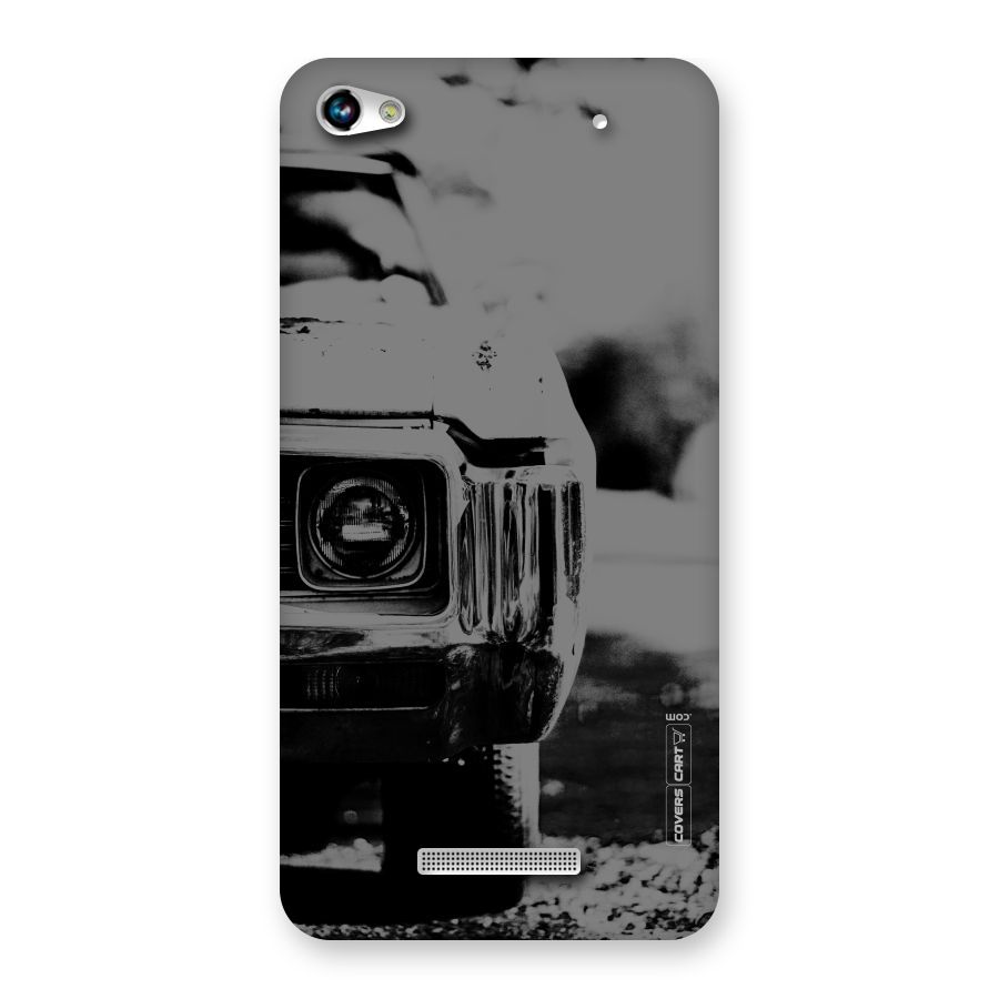Vintage Car Black and White Back Case for Micromax Hue 2