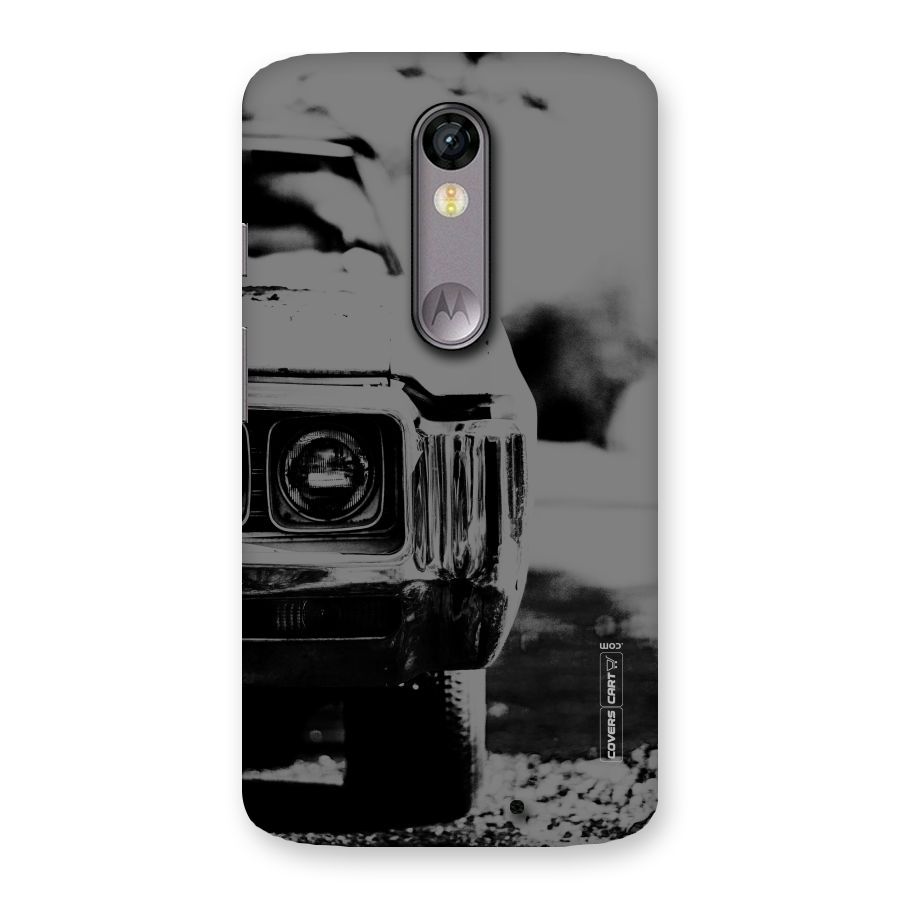 Vintage Car Black and White Back Case for Moto X Force