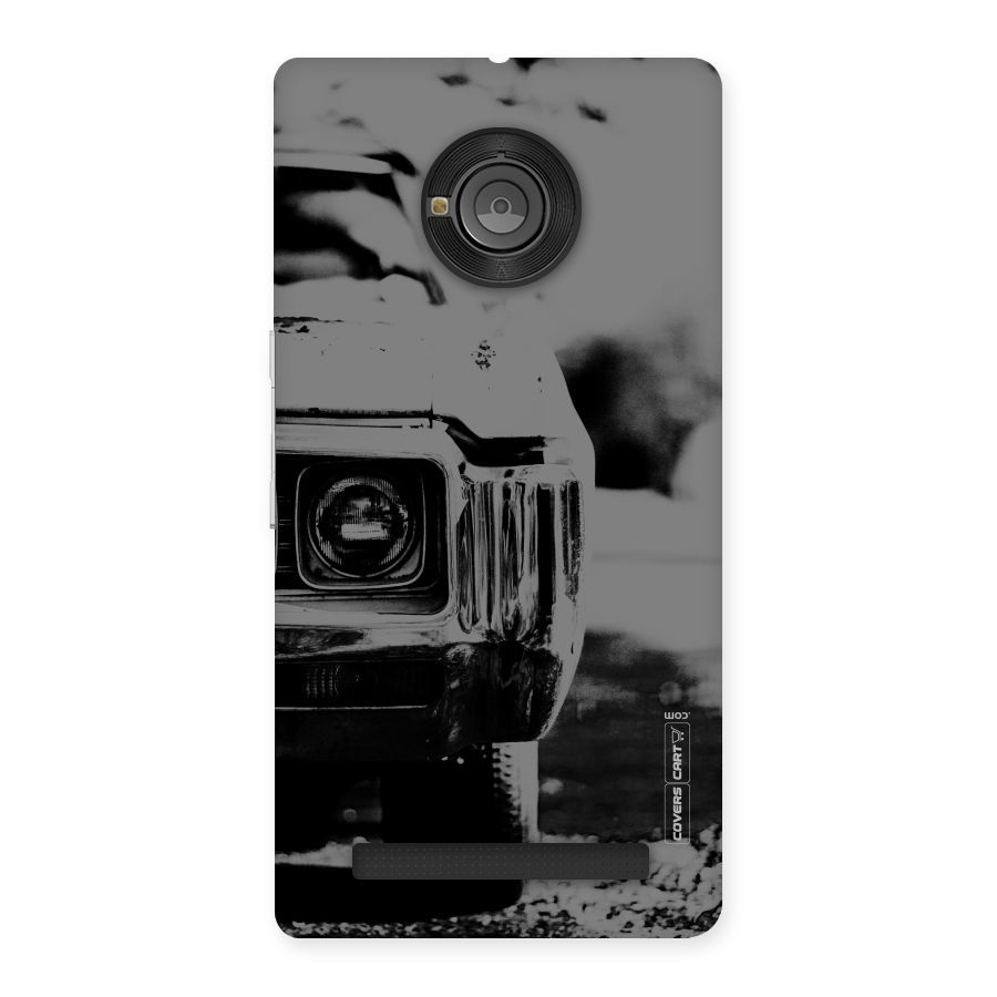 Vintage Car Black and White Back Case for Yu Yuphoria