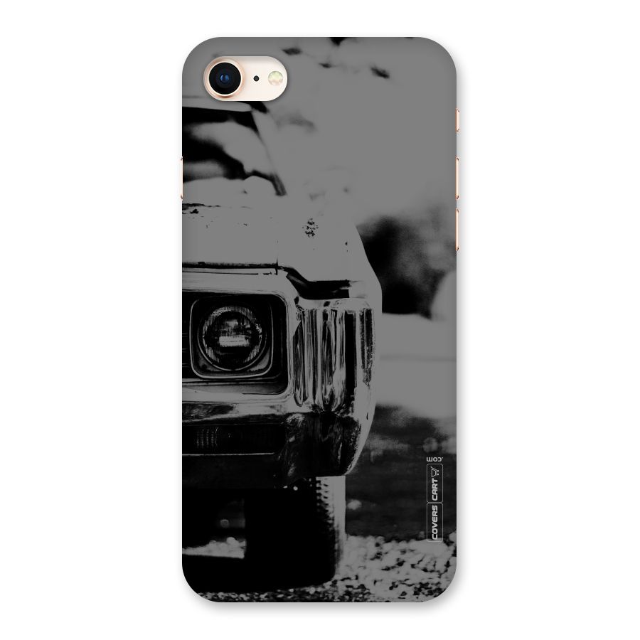 Vintage Car Black and White Back Case for iPhone 8