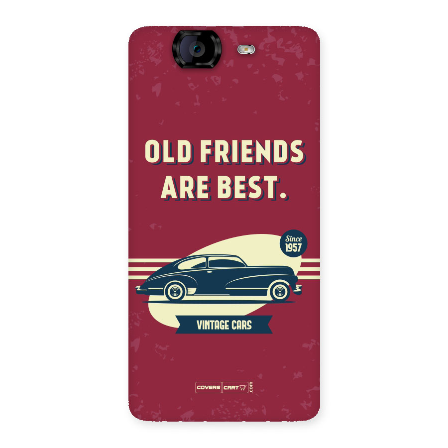 Old Friends Vintage Car Back Case for Canvas Knight A350