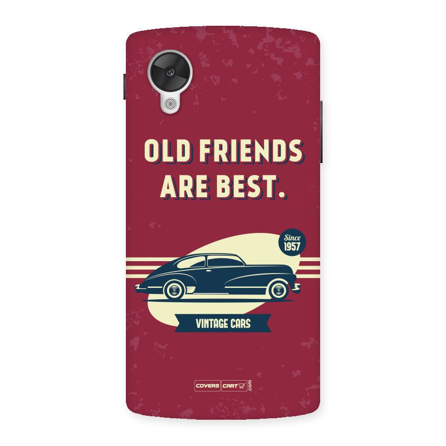 Old Friends Vintage Car Back Case for Google Nexus 5