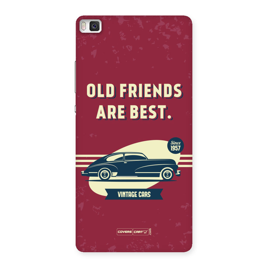 Old Friends Vintage Car Back Case for Huawei P8