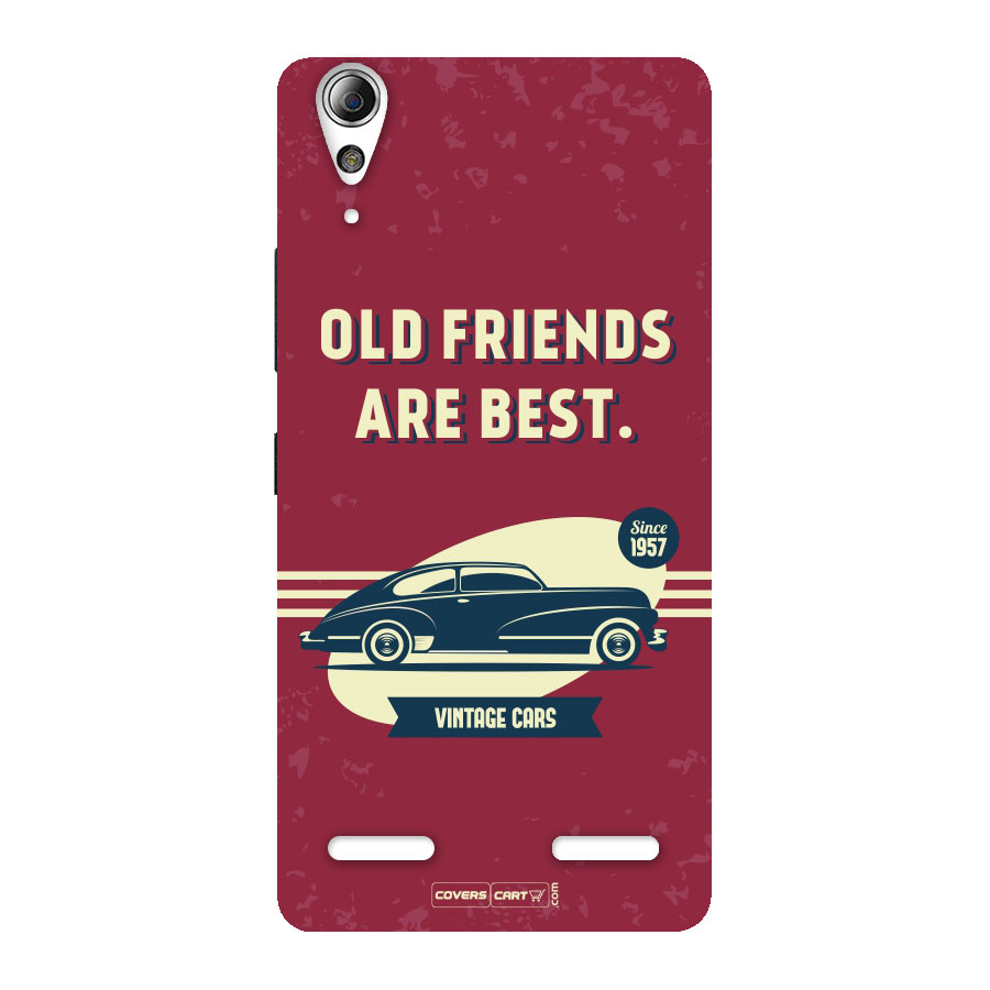 Old Friends Vintage Car Back Case for Lenovo A6000 Plus