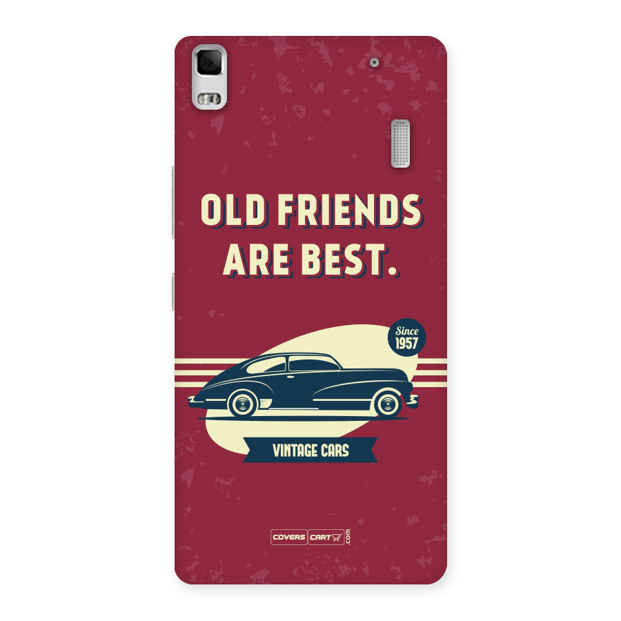 Old Friends Vintage Car Back Case for Lenovo A7000