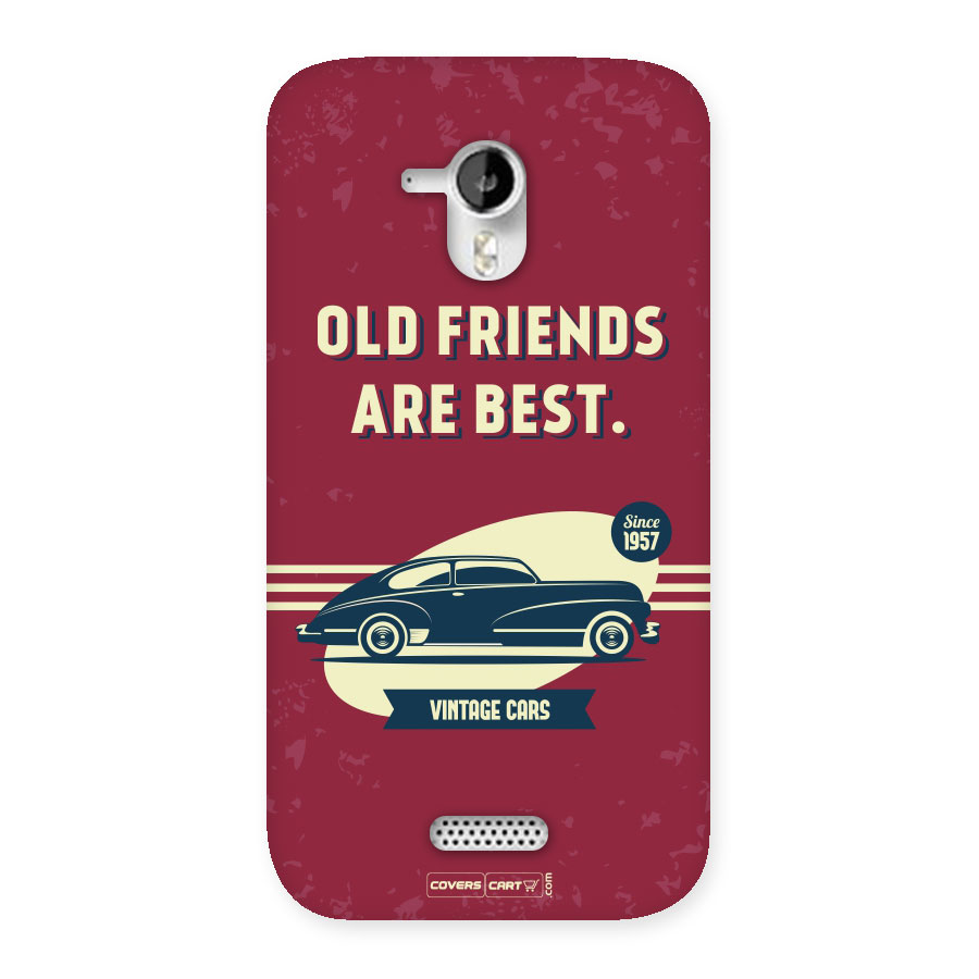Old Friends Vintage Car Back Case for Micromax Canvas HD A116