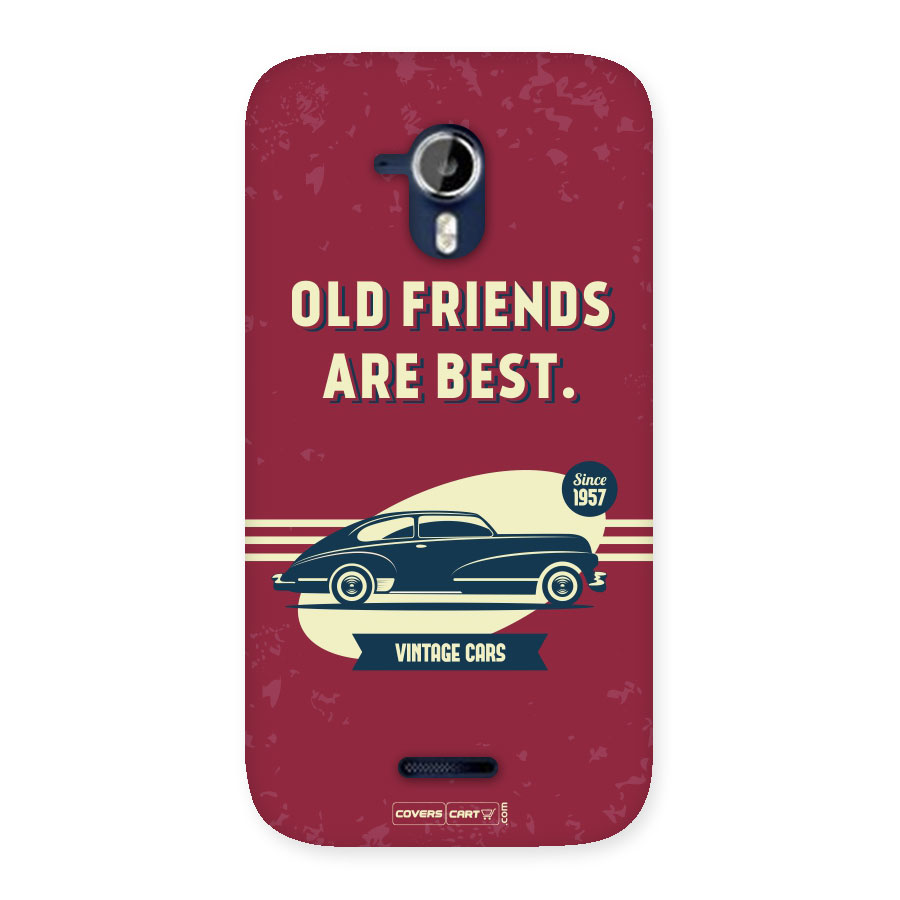 Old Friends Vintage Car Back Case for Micromax Canvas Magnus A117