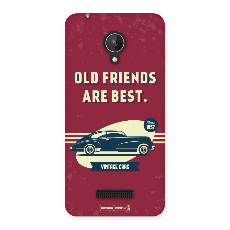 Old Friends Vintage Car Back Case for Micromax Canvas Spark Q380