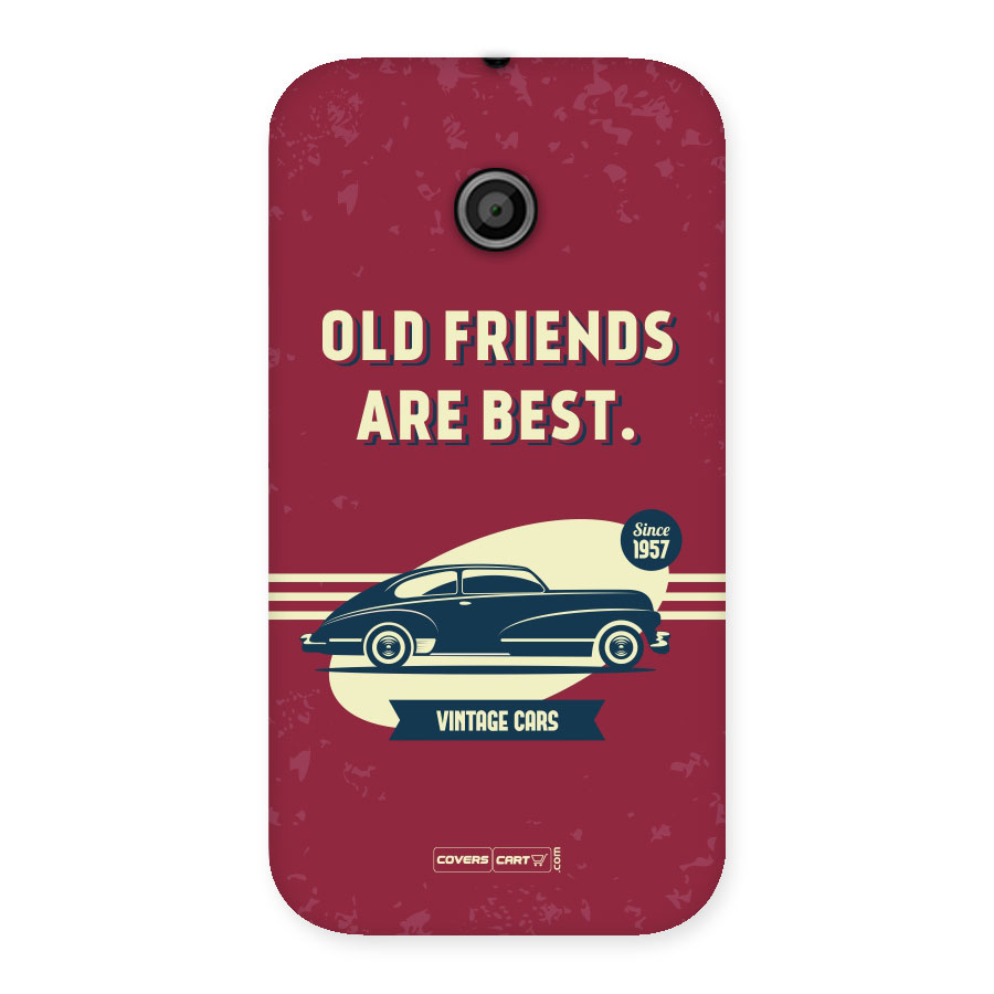 Old Friends Vintage Car Back Case for Moto E