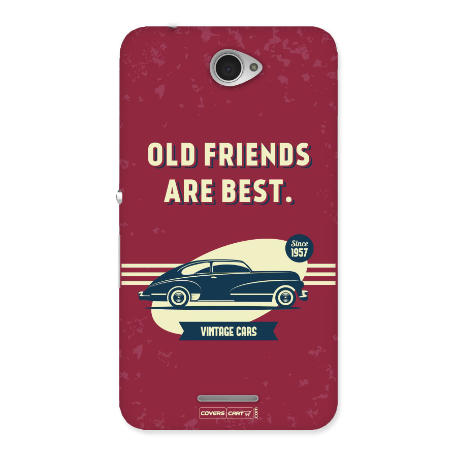 Old Friends Vintage Car Back Case for Sony Xperia E4