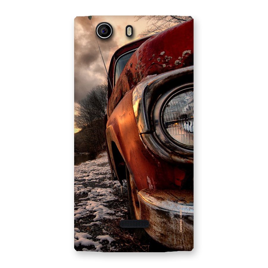 Vintage Car Headlight Back Case for Canvas Nitro 2 E311