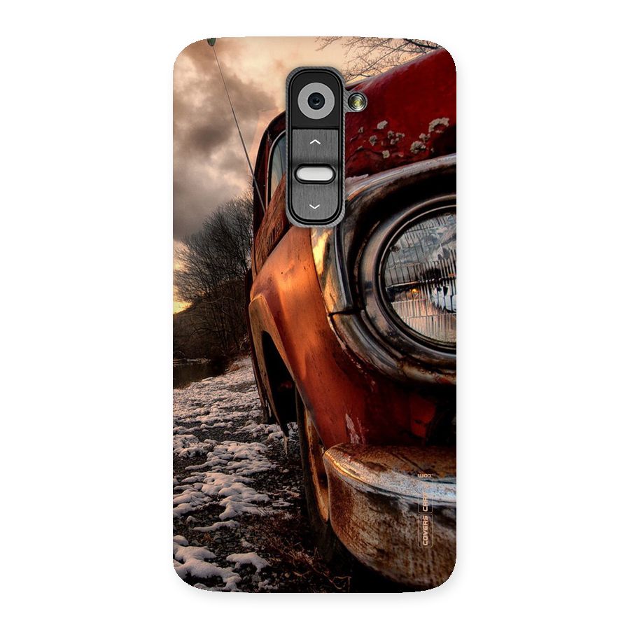 Vintage Car Headlight Back Case for LG G2