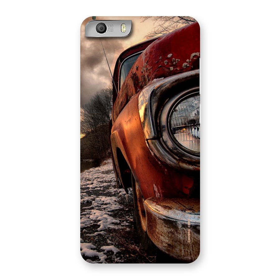 Vintage Car Headlight Back Case for Micromax Canvas Knight 2
