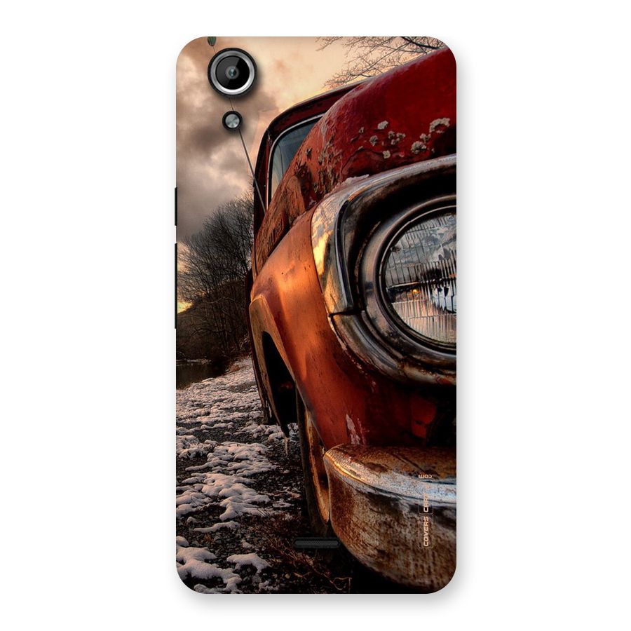 Vintage Car Headlight Back Case for Micromax Canvas Selfie Lens Q345