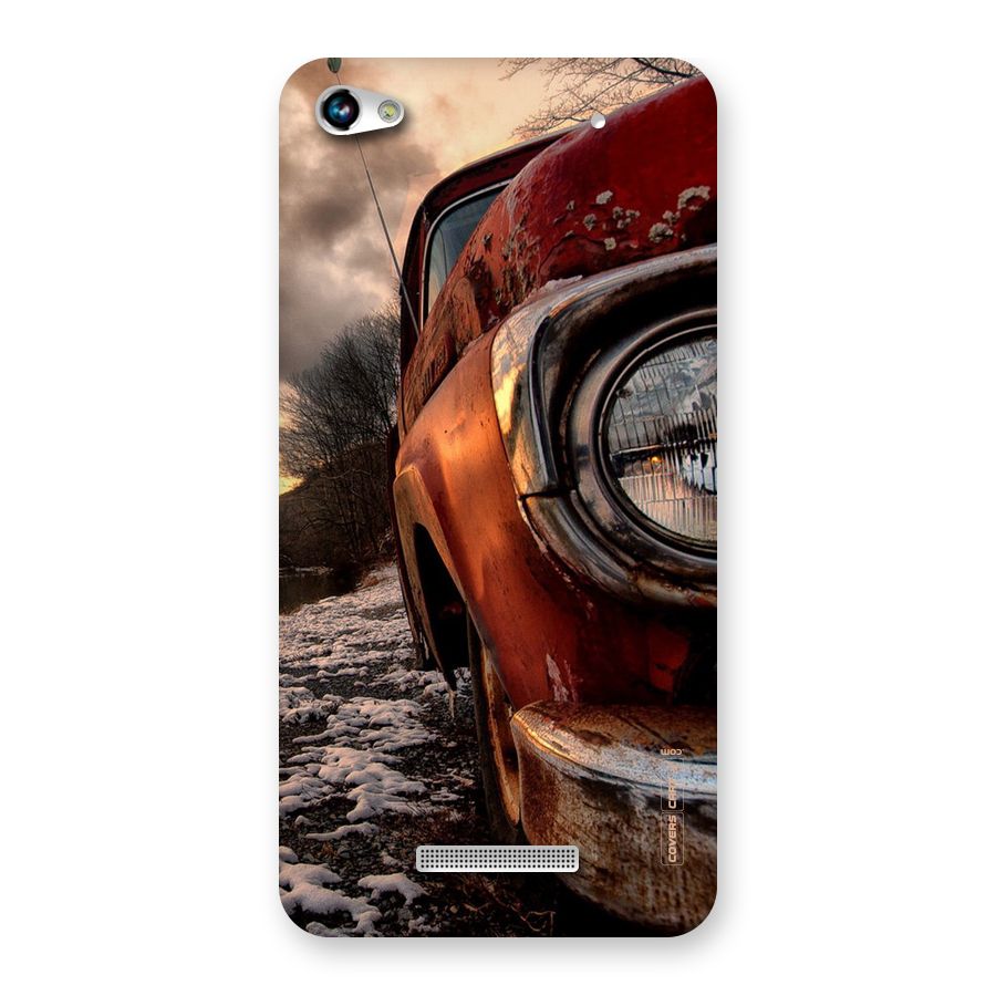Vintage Car Headlight Back Case for Micromax Hue 2