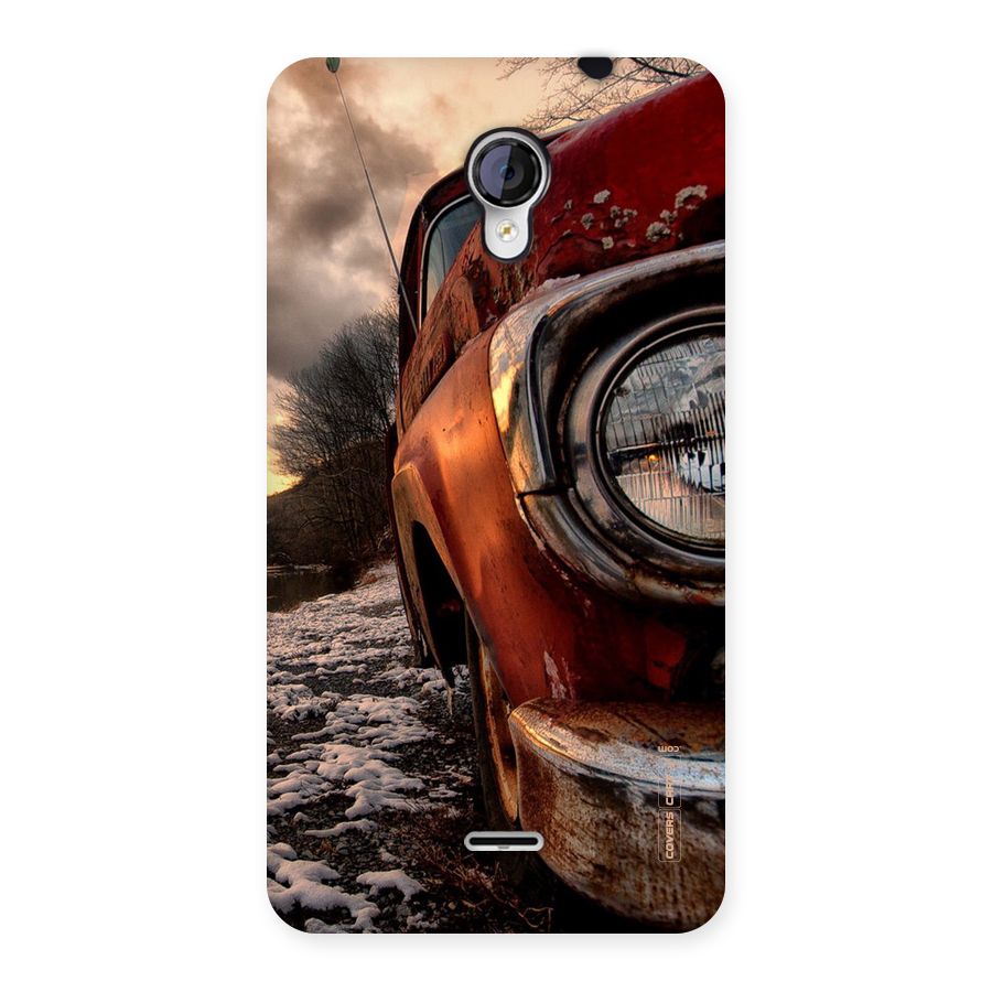 Vintage Car Headlight Back Case for Micromax Unite 2 A106