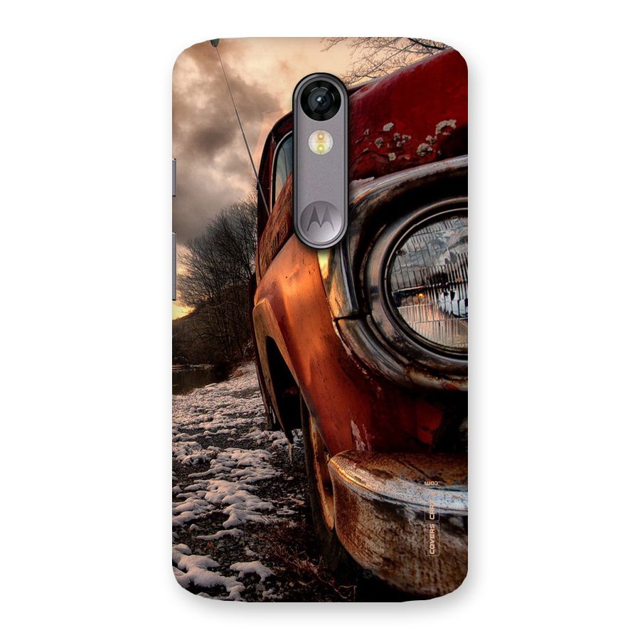 Vintage Car Headlight Back Case for Moto X Force