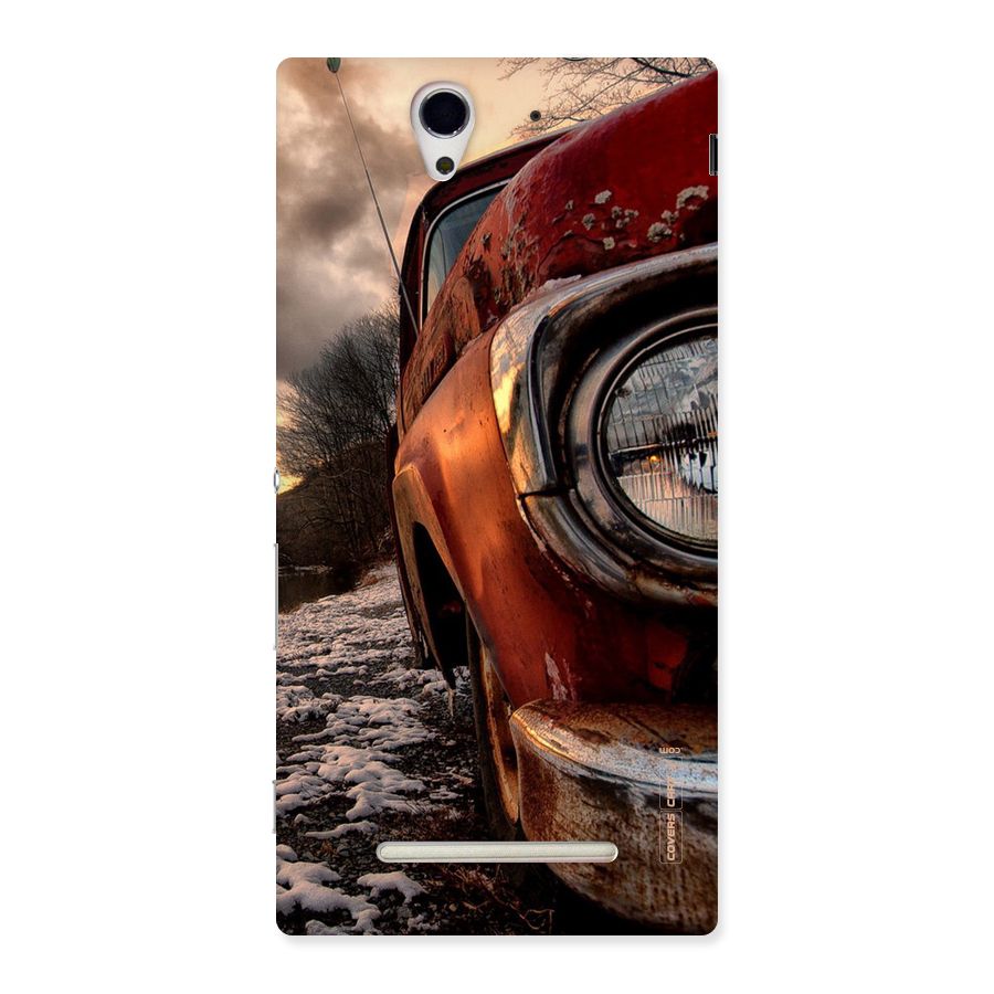 Vintage Car Headlight Back Case for Sony Xperia C3