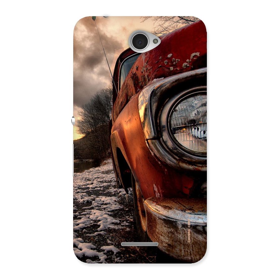 Vintage Car Headlight Back Case for Sony Xperia E4