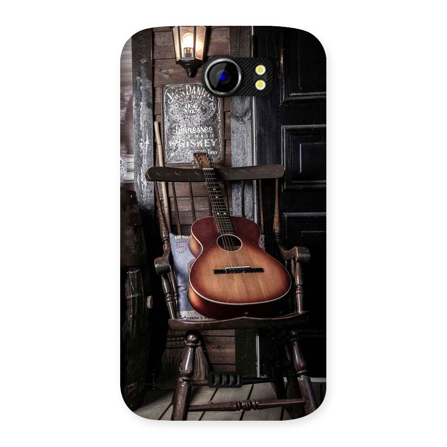 Vintage Chair Guitar Back Case for Micromax Canvas 2 A110