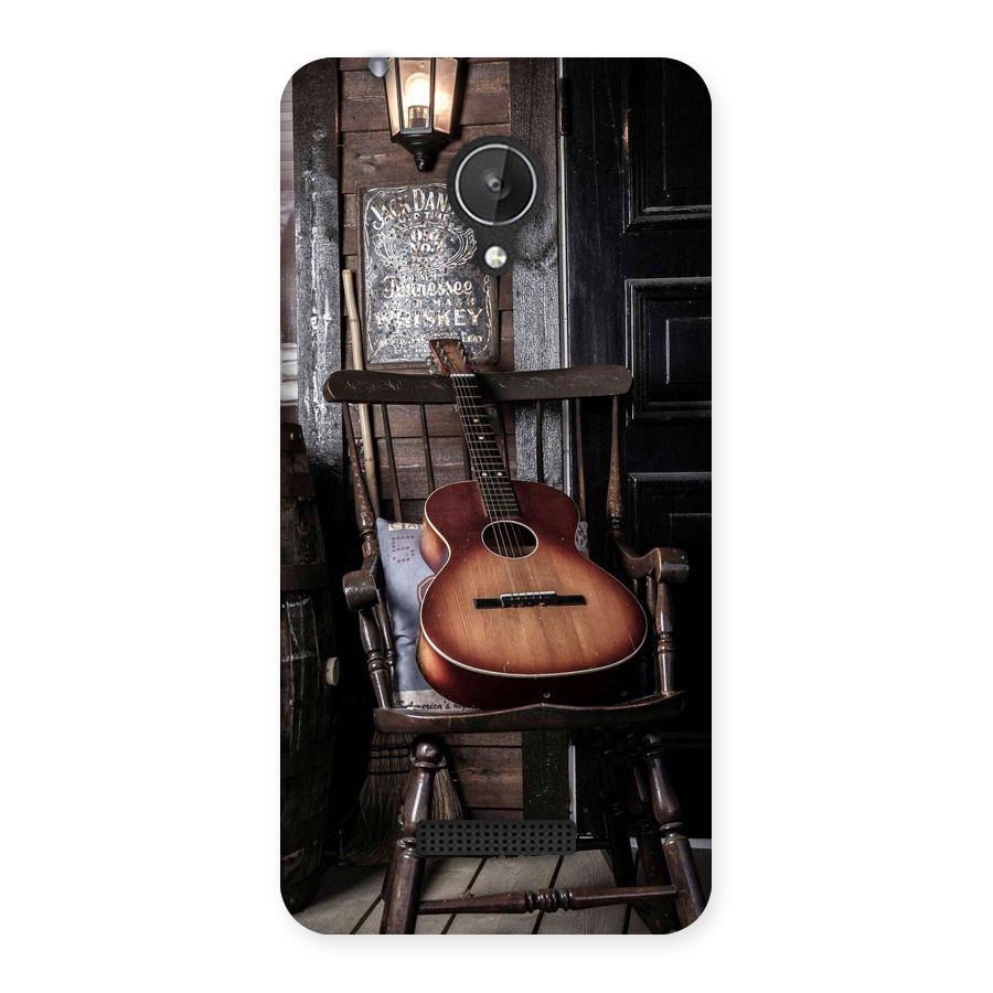 Vintage Chair Guitar Back Case for Micromax Canvas Spark Q380